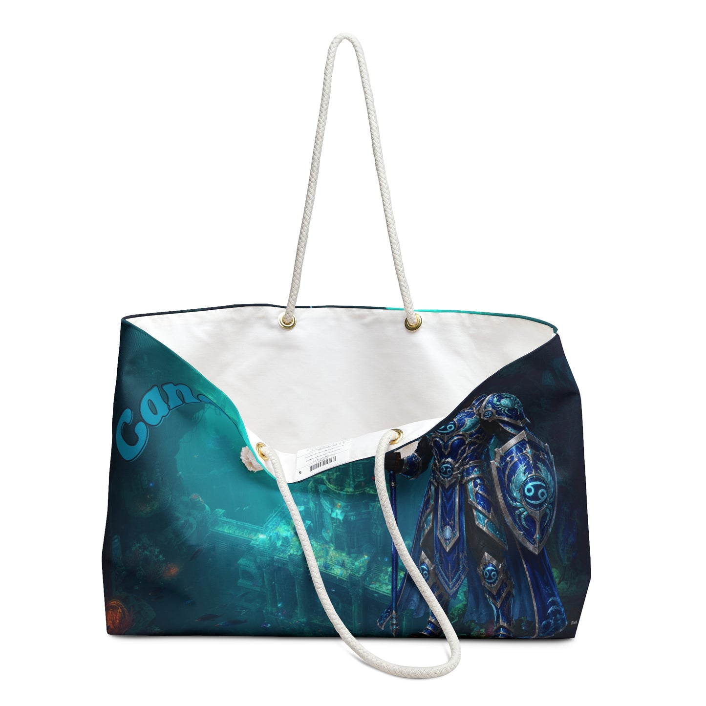 Cancer Zodiac Rottweiler Warrior Weekender Bag | Sassy Novelties Travel Tote