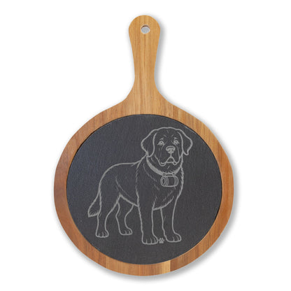 Saint Bernard Engraved Charcuterie Board, Dog Lover Cheese Board & Serving Platter