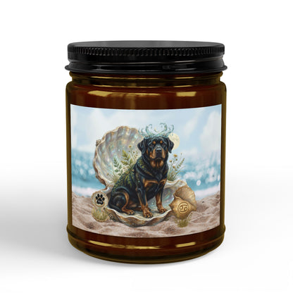 Cancer Zodiac Rottweiler Elements Text-Free Luxury Scented Soy Candle