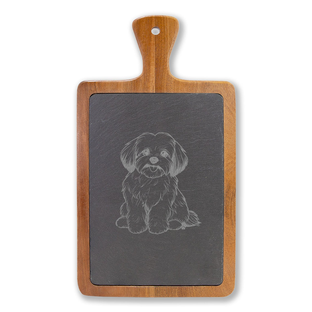 Maltese Engraved Charcuterie Board, Dog Lover Cheese Board & Serving Platter
