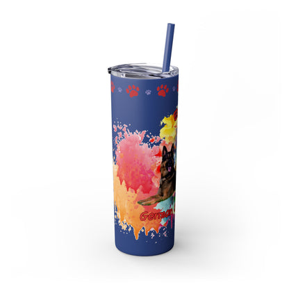 Emotional Support Human for my German Shepherd Skinny Tumbler