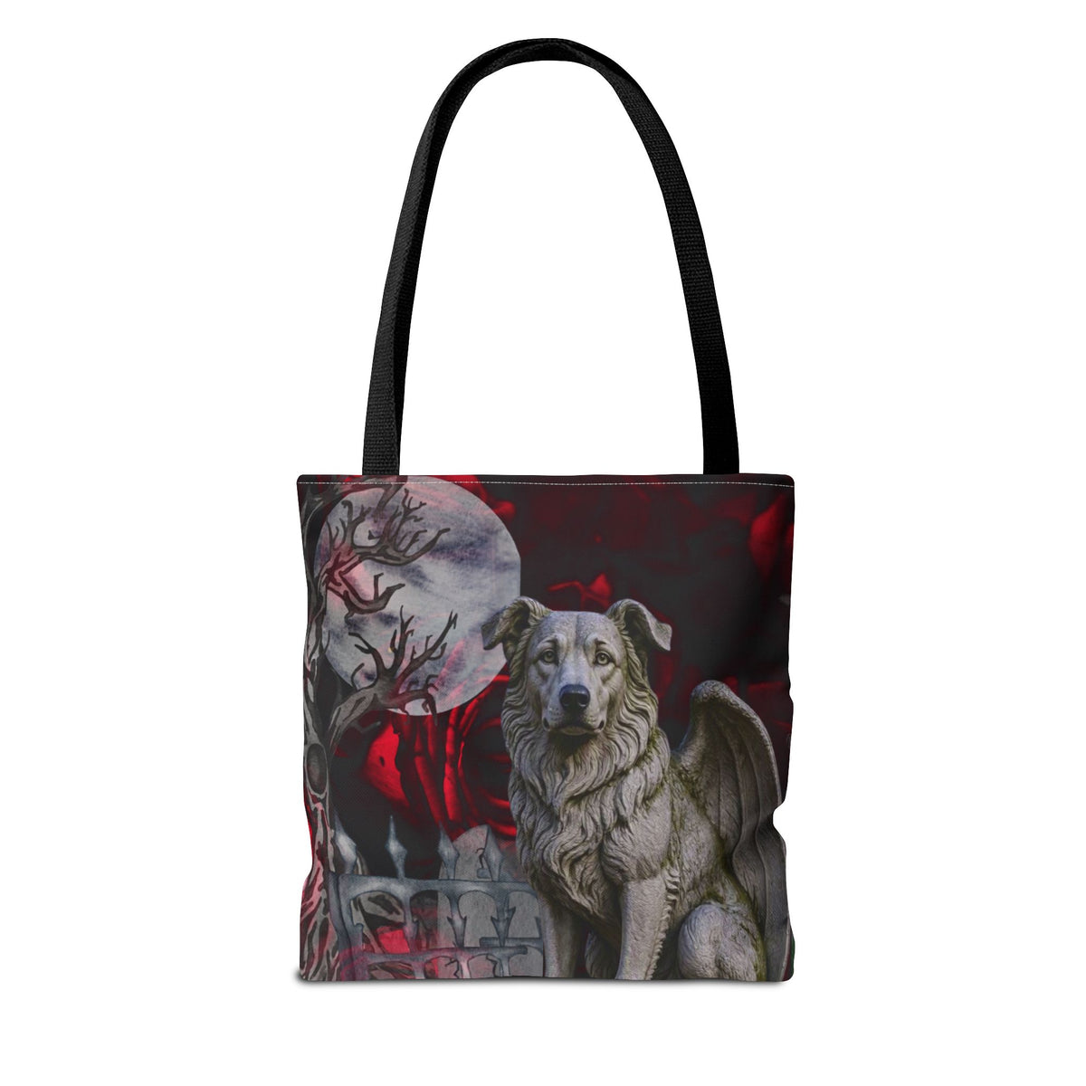 Border Collie Angelic Gargoyle Protector Tote Bag