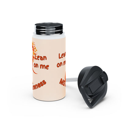 MS Awareness German shepherd "Lean on me" Stainless Steel Water Bottle