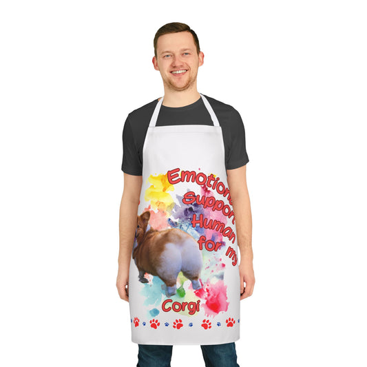 Emotional Support Human for my Corgi Apron