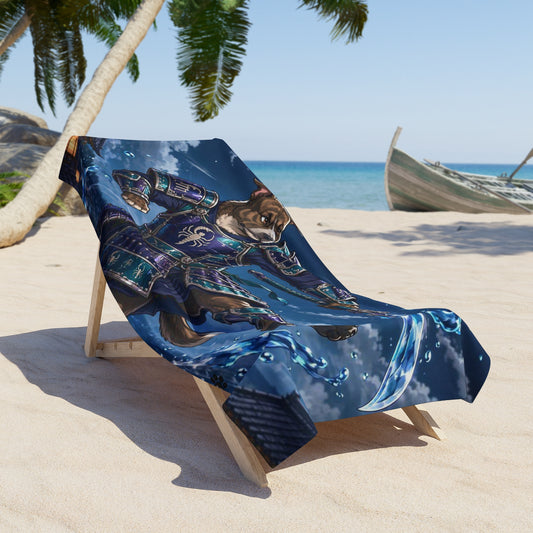 Scorpio Pitbull Warrior Beach Towel