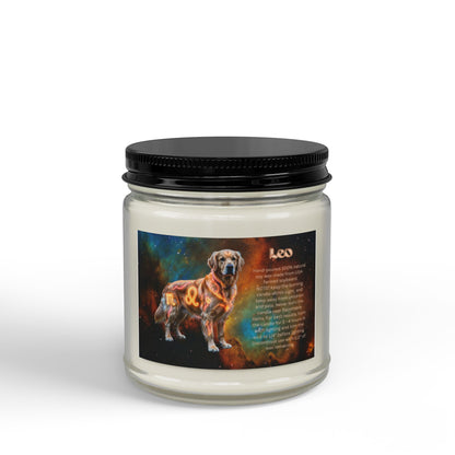 Golden Retriever Leo Zodiac Scented Soy Candle - Celestial Astrology Gift