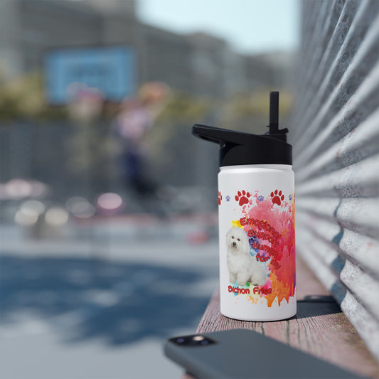 Emotional Support Human for my Bichon Frise Sports Water Bottle