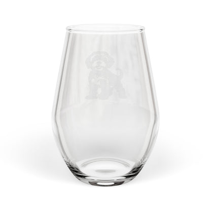 Doodle Sketch and Serve Engraved Stemless Wineglass