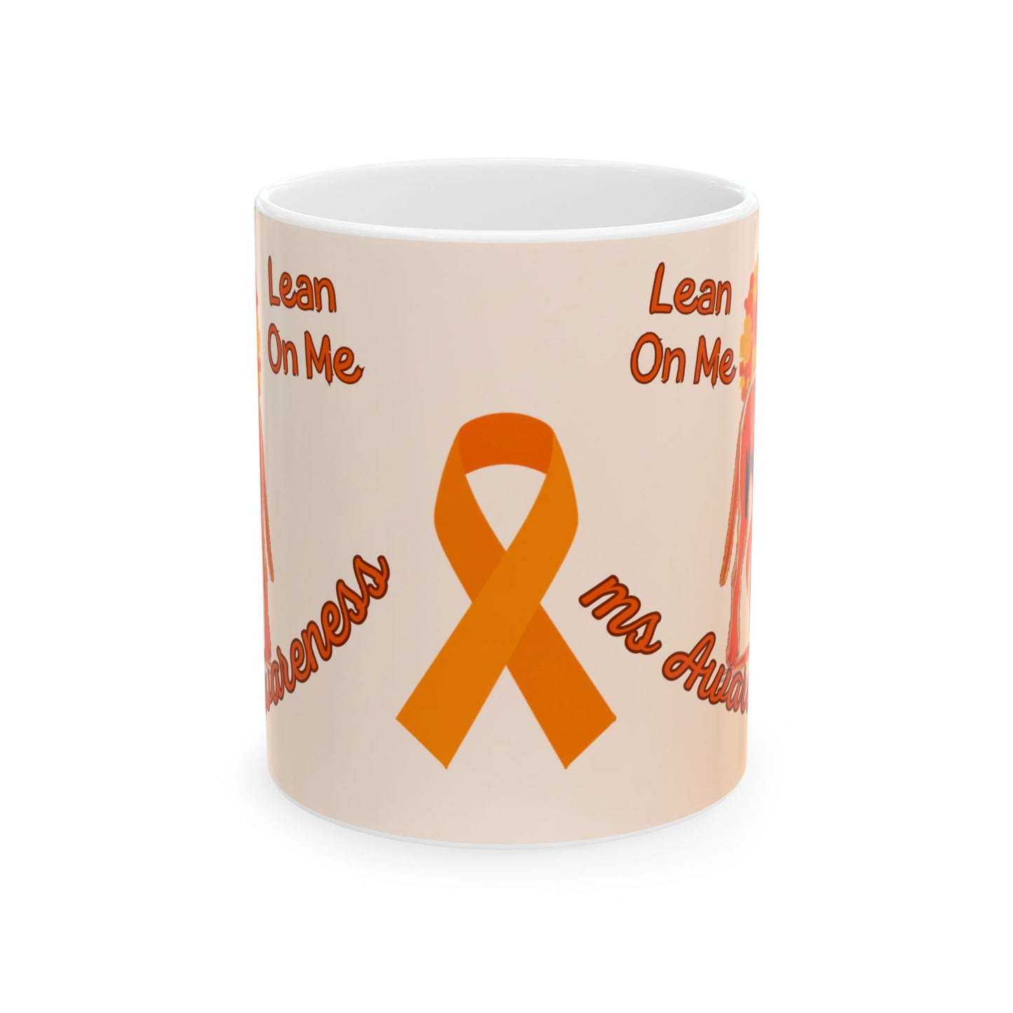 Great Dane MS Awareness Ceramic Mug - "Lean on Me" Mobility Service Dog Coffee Cup
