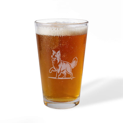 Border Collie  Engraved Pint Glass