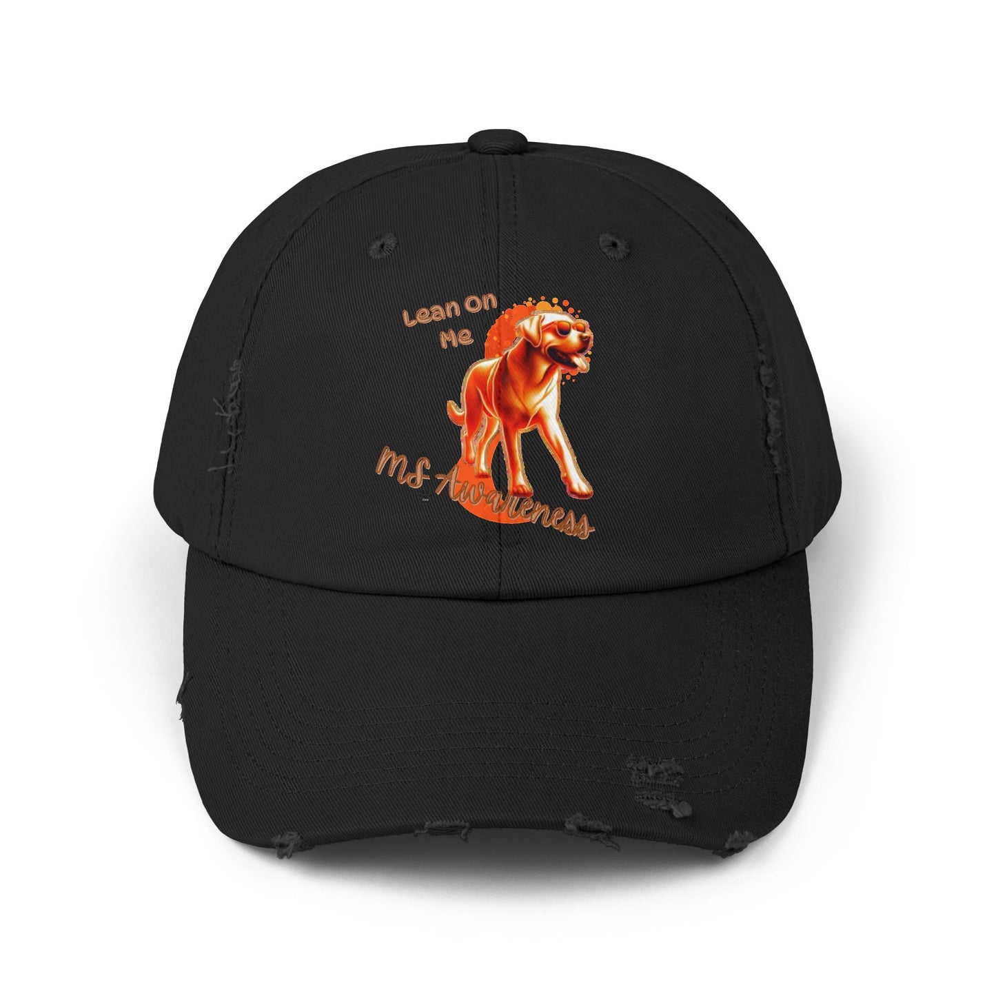 Labrador Retriever "Lean on Me" MS Awareness Distressed Cap