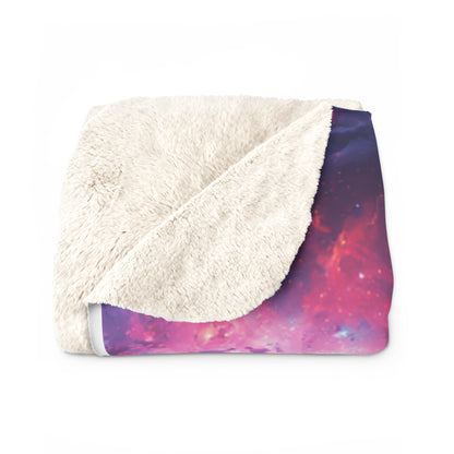 Celestial Cancer Zodiac Rottweiler Sherpa Fleece Blanket | Cosmic Dog Throw