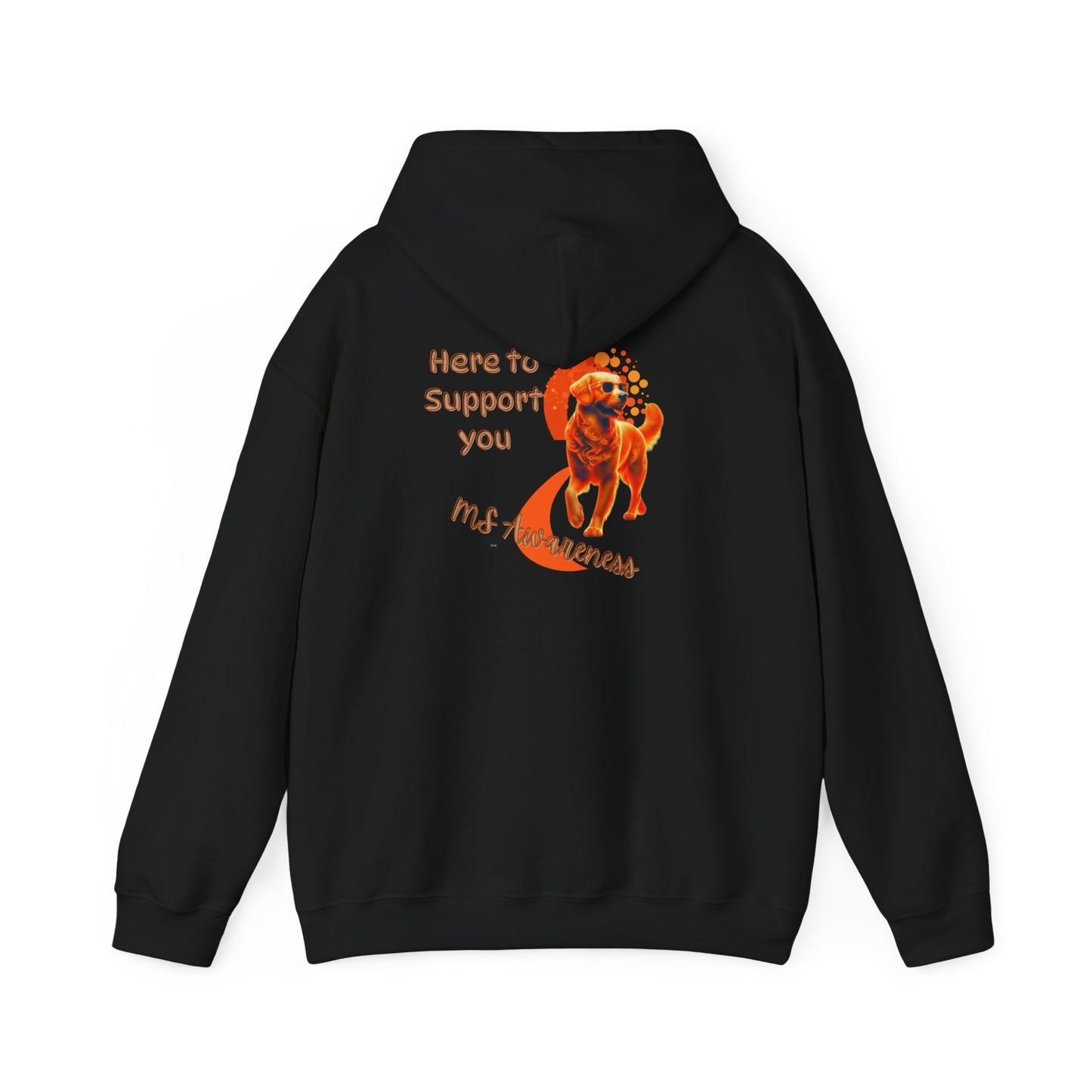 Golden Retriever "Here to Support You" MS Awareness Hoodie