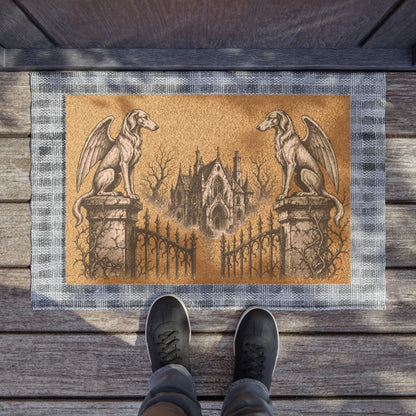 Afghan Hound Gargoyle Angel Gothic Protector Welcome Mat