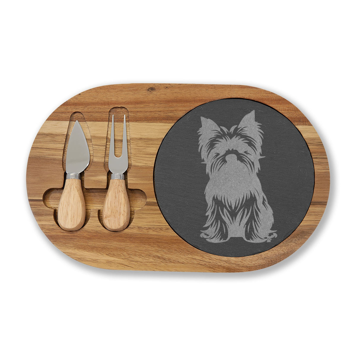 Yorkshire Terrier Engraved Charcuterie Board, Dog Lover Cheese Board & Serving Platter
