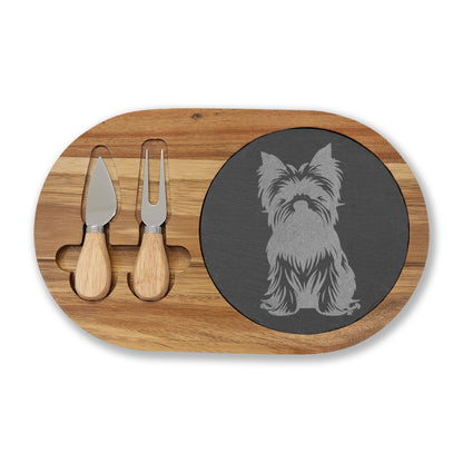 Yorkshire Terrier Engraved Charcuterie Board, Dog Lover Cheese Board & Serving Platter