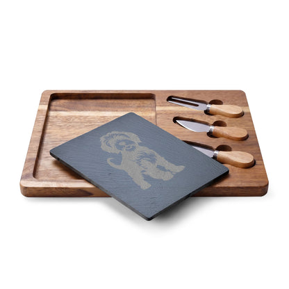 Doodle Engraved Charcuterie Board, Dog Lover Cheese Board & Serving Platter
