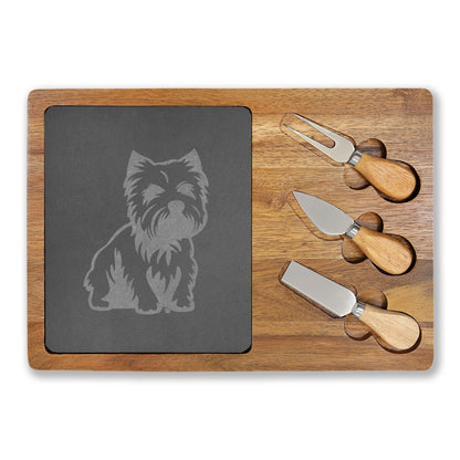 West Highland Terrier Engraved Charcuterie Board, Dog Lover Cheese Board & Serving Platter