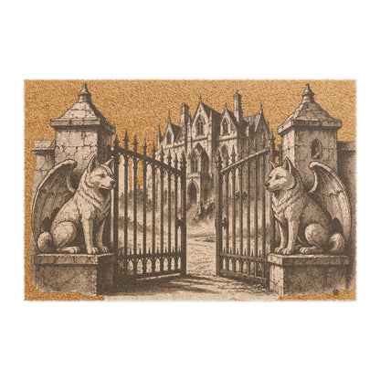 Shiba Inu Gargoyle Angel Gothic Protector Welcome Mat