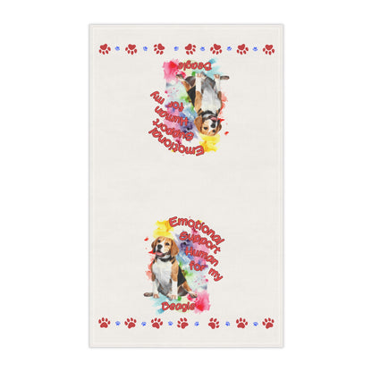 Emotional Support Human for my Beagle Tea Towel