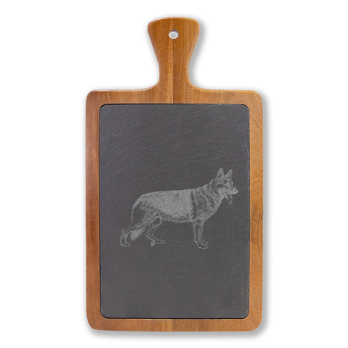 German Shepherd Engraved Charcuterie Board, Dog Lover Cheese Board & Serving Platter