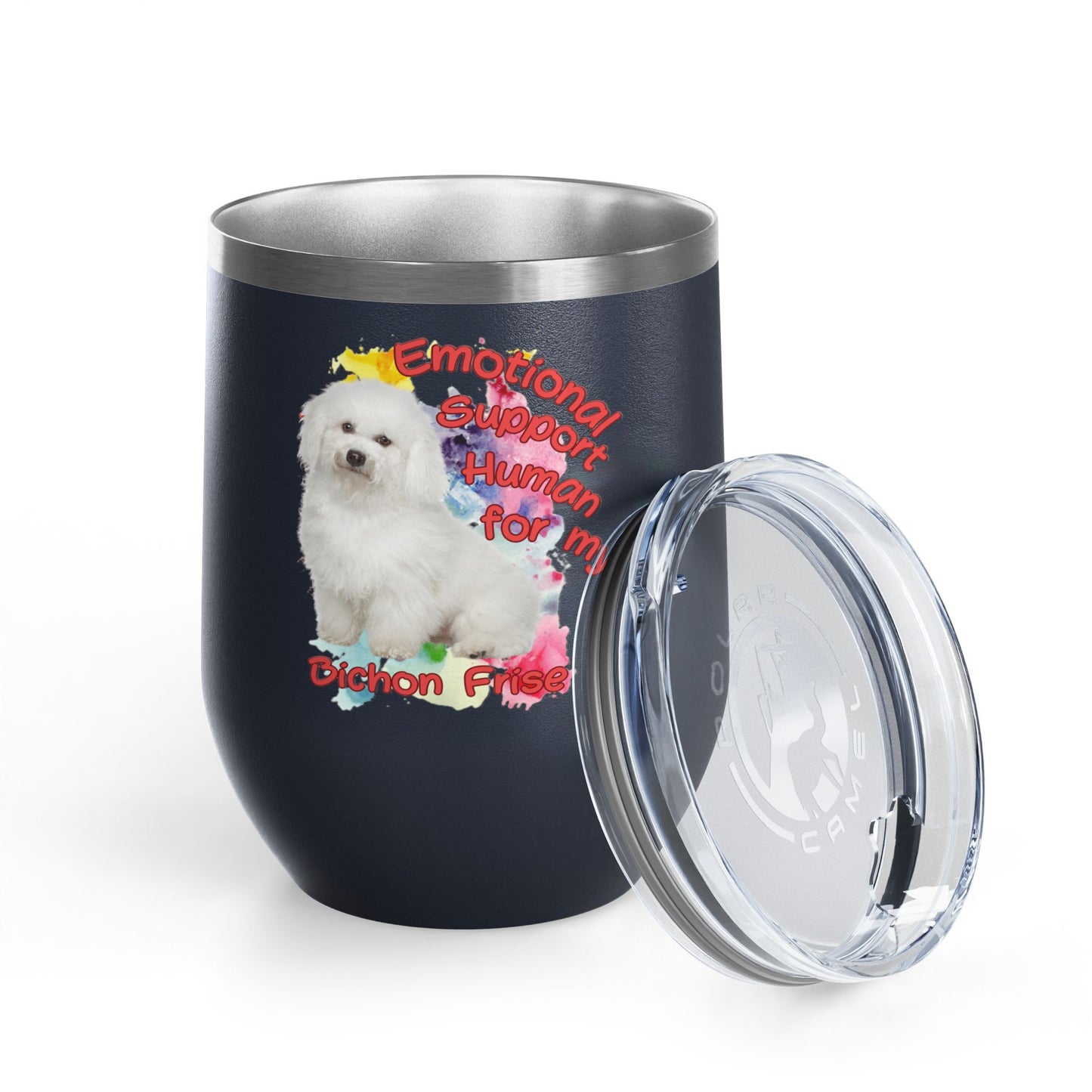 Emotional Support Human for my Bichon Frise Wine Tumbler