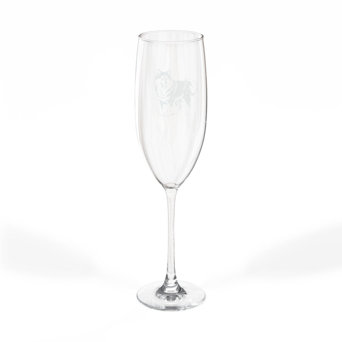 Siberian Husky Engraved Champagne Flute