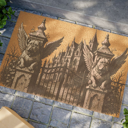 American Bulldog Gargoyle Angel Gothic Protector Welcome Mat