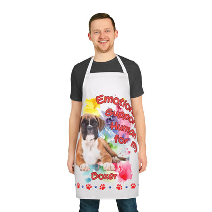Emotional Support Human for my Boxer Apron