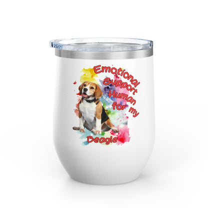 Emotional Support Human for my Beagle Wine Tumbler