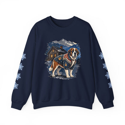 Saint Bernard Smoky Mountain Christmas Sweatshirt
