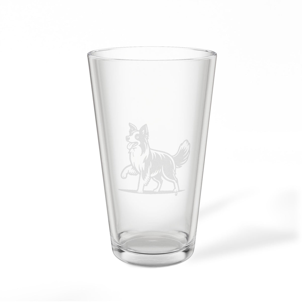 Border Collie  Engraved Pint Glass