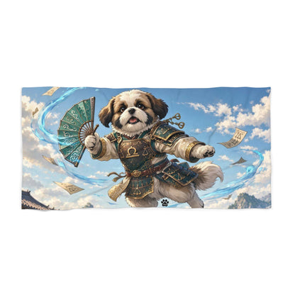 Libra Shih Tzu Warrior Beach Towel