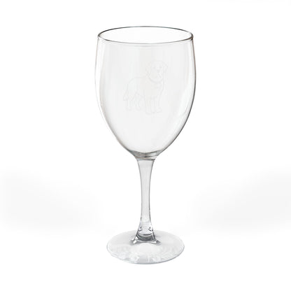 Saint Bernard Engraved Wine Glass