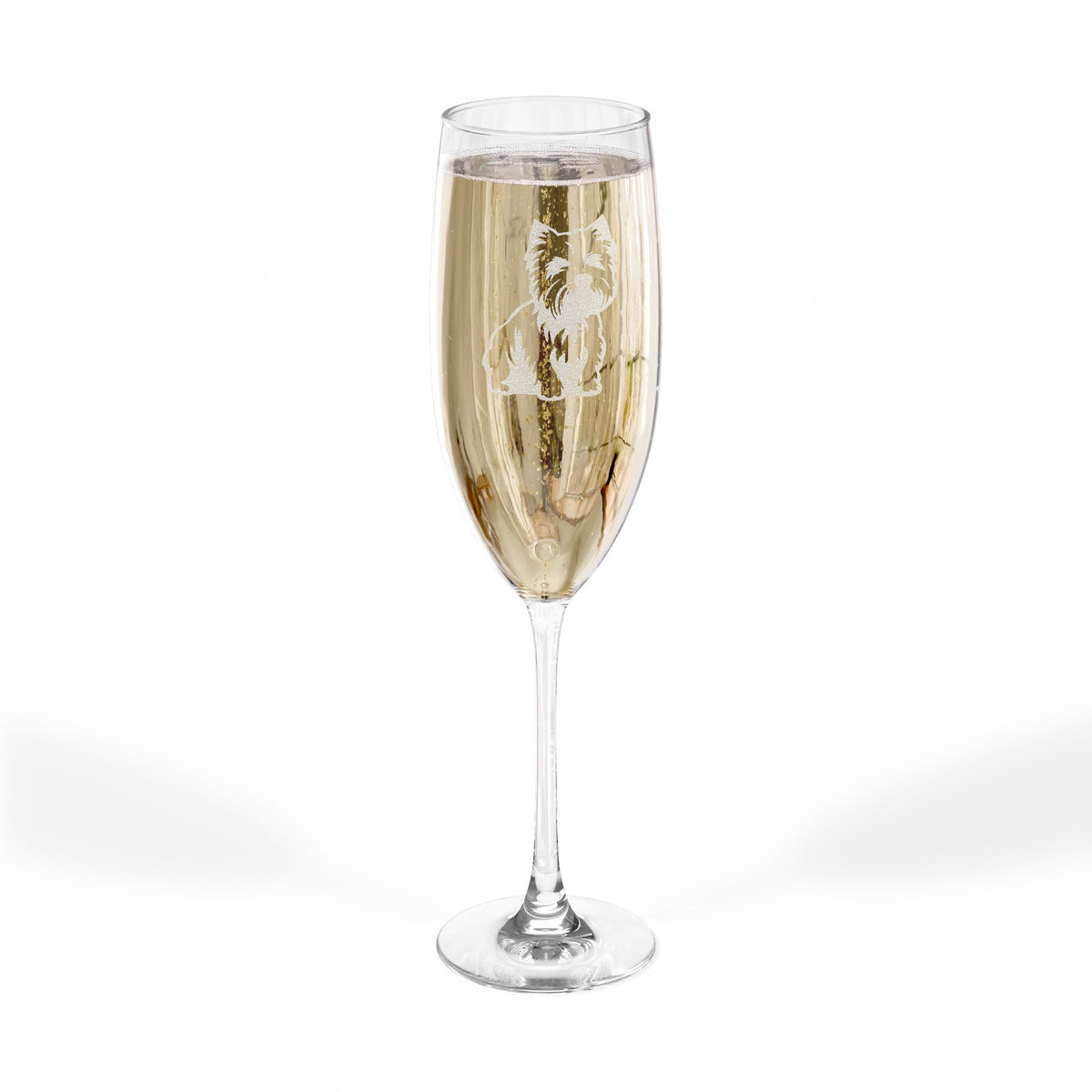 West Highland Terrier  Engraved Champagne Flute
