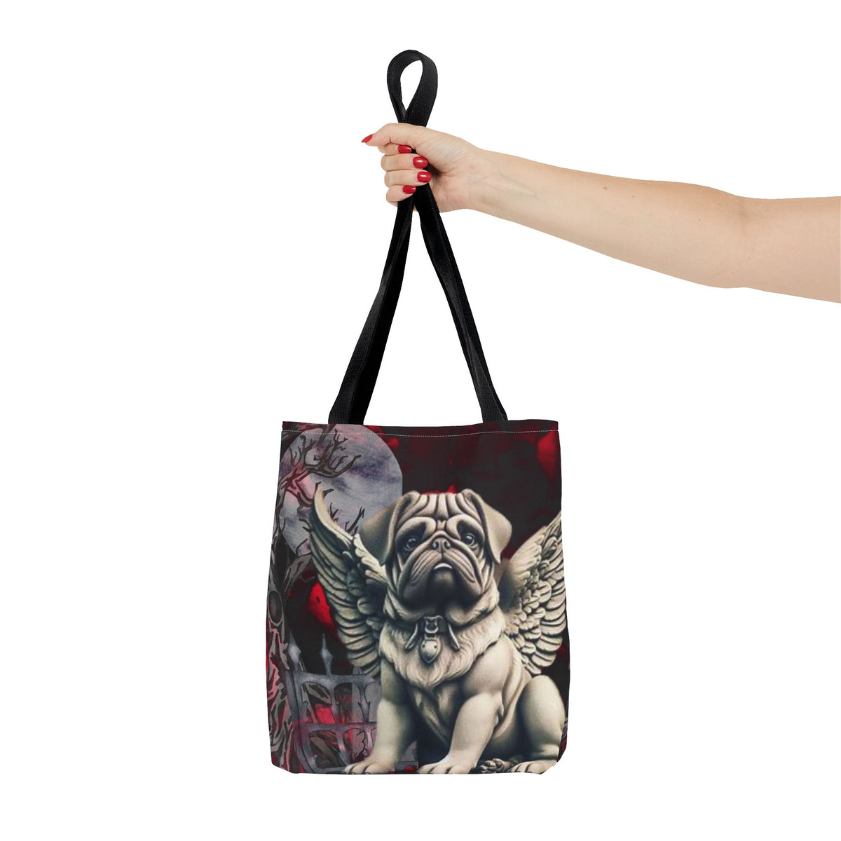 Pug Angelic Gargoyle Protector Tote Bag