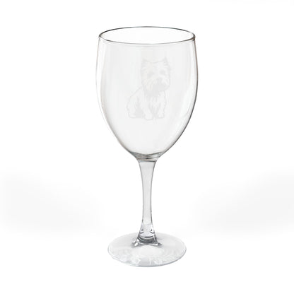 West Highland Terrier Engraved Wine Glass