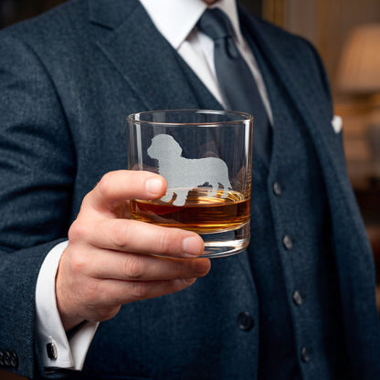 Dachshund, Wire Hair Engraved Whiskey Glass