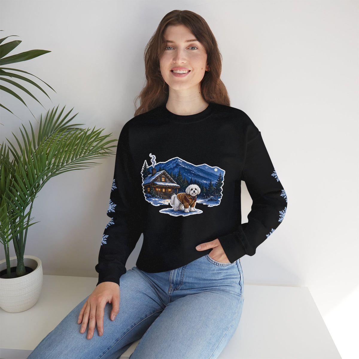 Maltese Smoky Mountain Christmas Sweatshirt