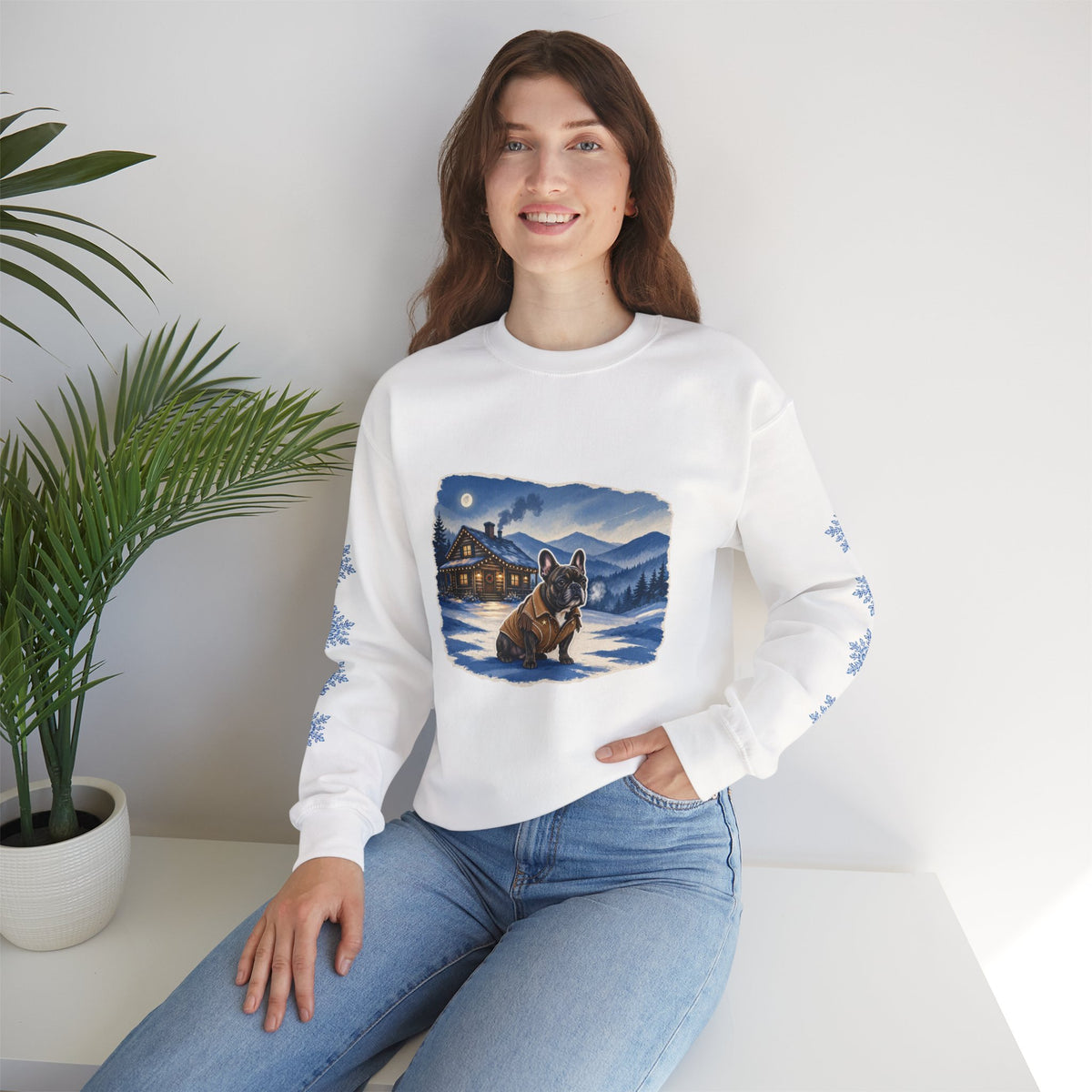 French Bulldog Smoky Mountain Christmas Sweatshirt