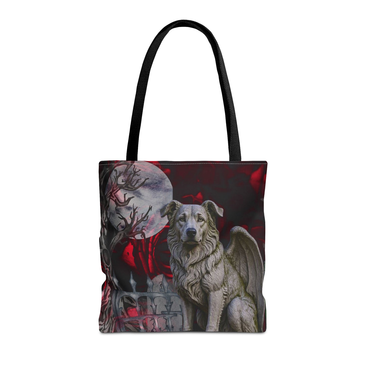 Border Collie Angelic Gargoyle Protector Tote Bag