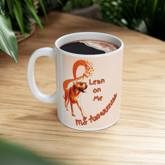 Labrador Retriever MS Awareness Coffee Mug – "Lean on Me" Ceramic Mug