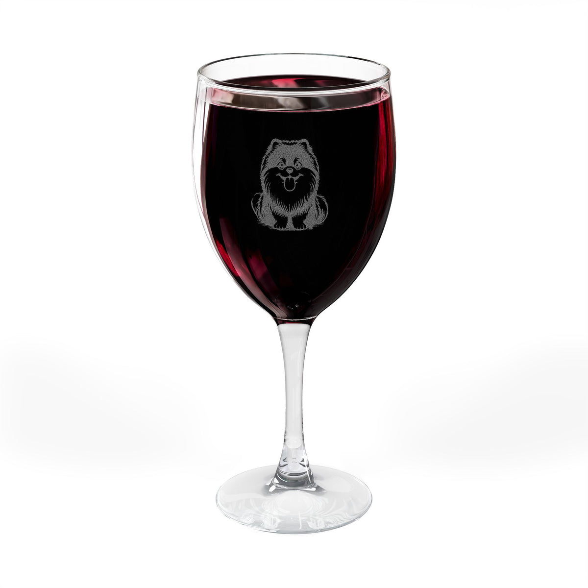Pomsky Engraved Wine Glass