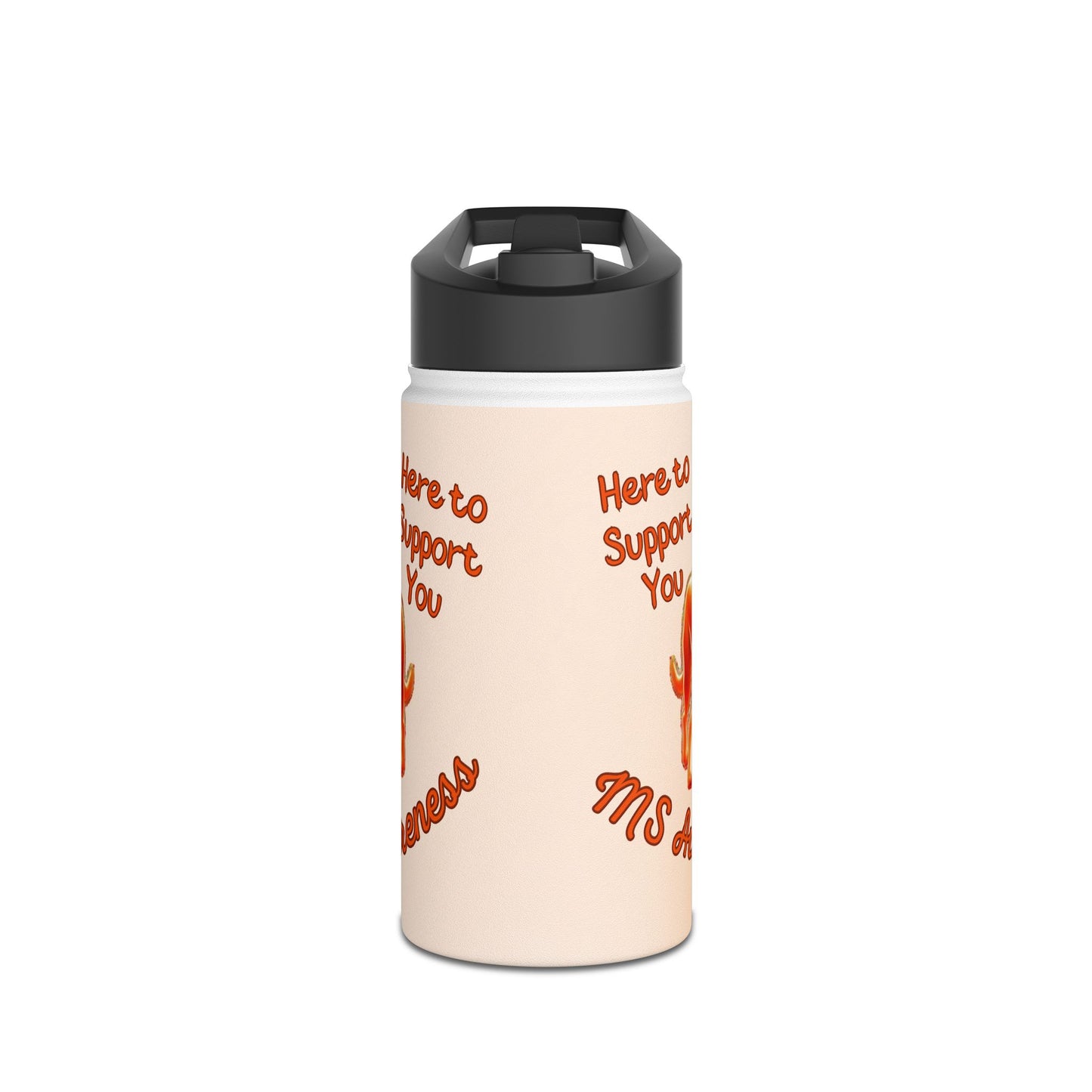 Labrador Retriever "Here to Support You" MS Awareness Stainless Steel Water Bottle