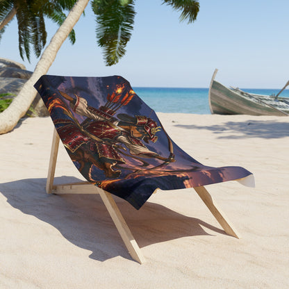Sagittarius Dachshund Warrior Beach Towel