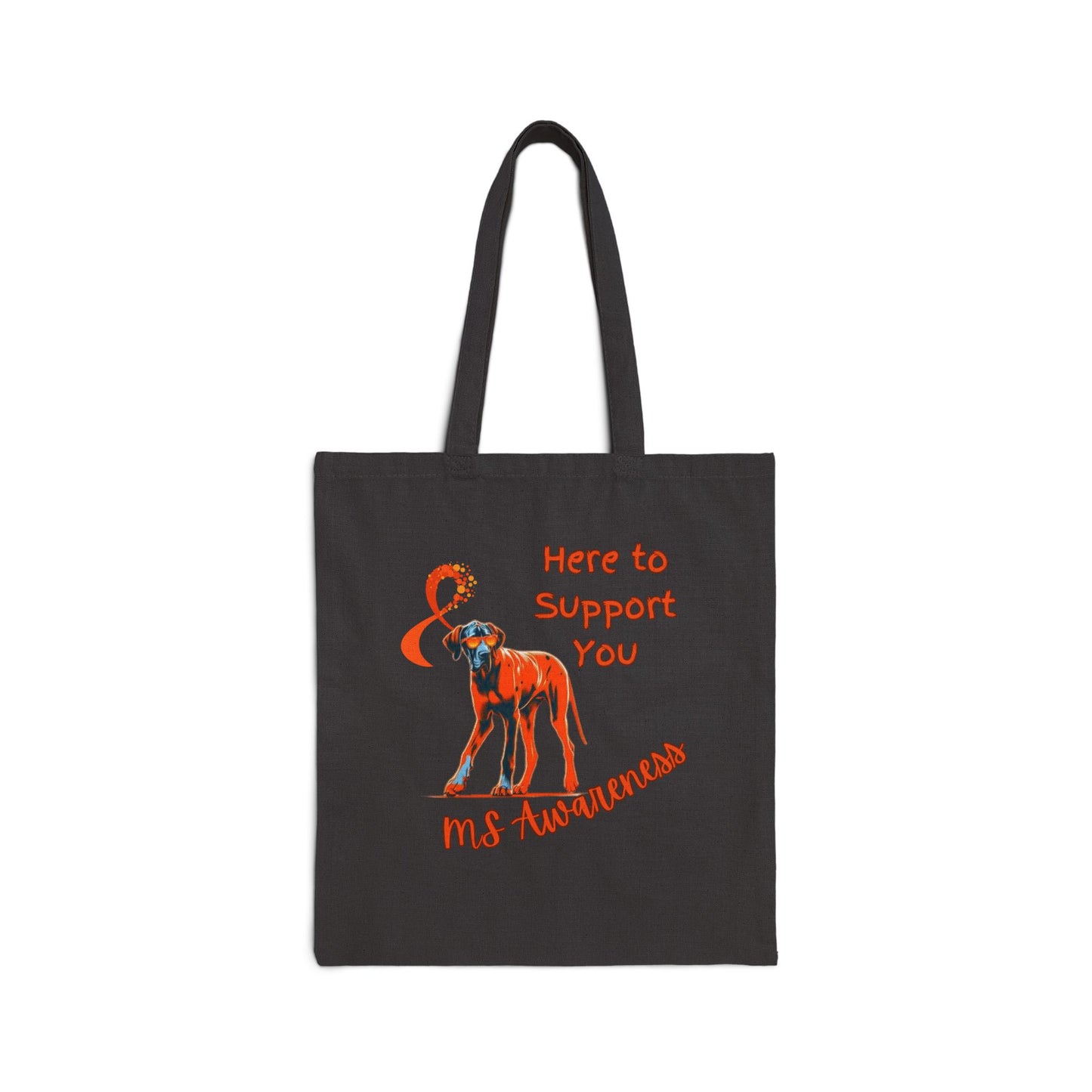 MS Awareness Great Dane Here to support you Cotton Canvas Tote Bag