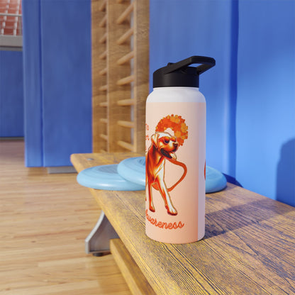 Labrador Retriever "Here to Support You" MS Awareness Stainless Steel Water Bottle