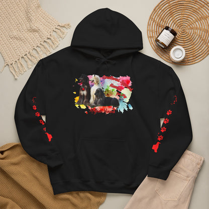 Afghan Hound Emotional Support Human Hooded Sweatshirt