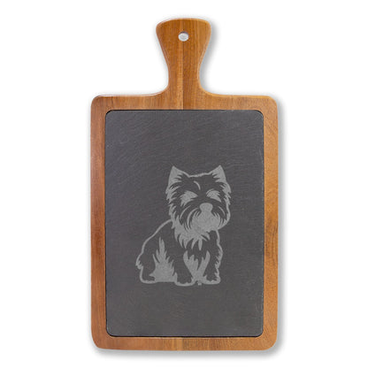 West Highland Terrier Engraved Charcuterie Board, Dog Lover Cheese Board & Serving Platter