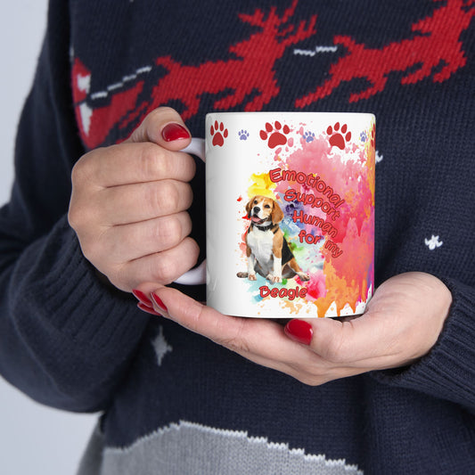 Emotional Support Human for my Beagle Coffee Mug